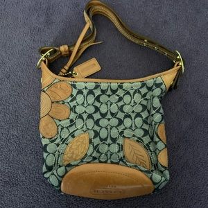 Coach Bleeker Vachetta Leather Denim Bag